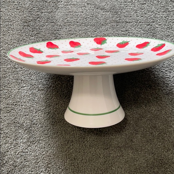Strawberry Cake plate Vintage - Picture 2 of 4